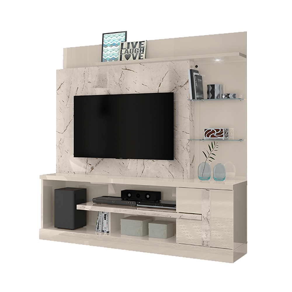 Home Theater para TVs até 55 Polegadas Helga Calacata Off-White