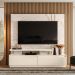 Home Theater para Tv 75 Polegadas com 2 Gavetas New Ártemis Calacata/Off White