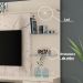 Home Theater para Tv de 55" c/ 2 Prateleiras e Led Aline Calacata/Off White