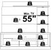 Home Theater para Tv de 55" c/ 2 Prateleiras e Led Aline Cinamomo/Off White