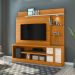 Home Theater para Tv de 55" c/ 2 Prateleiras e Led Aline Cinamomo/Off White