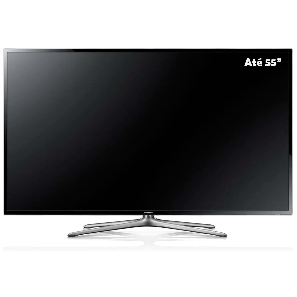 Home Theater para Tv de 55" c/ 2 Prateleiras e Led Aline Cinamomo/Off White
