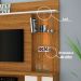 Home Theater para Tv de 55" c/ 2 Prateleiras e Led Aline Naturale/Off White