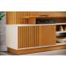 Home Theater para Tv de 65" Porta de Correr Hades Cinamomo/Off White