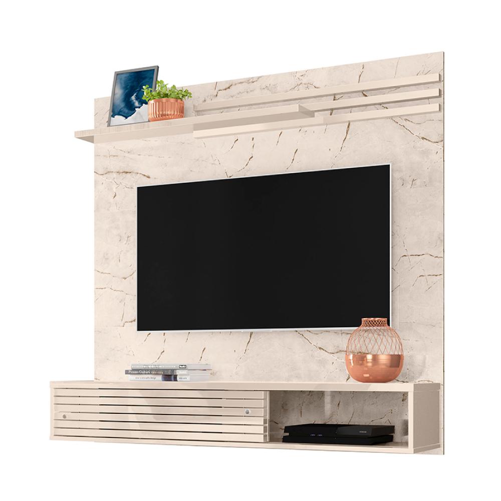 Home para TVs até 50 Polegadas Suspenso Ceará Calacata Off-White