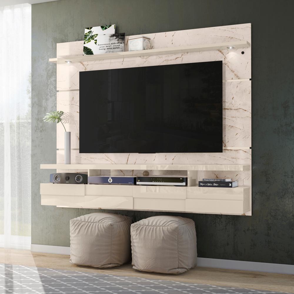 Home para TVs até 60 Polegadas Suspenso Saga Calacata Off-White