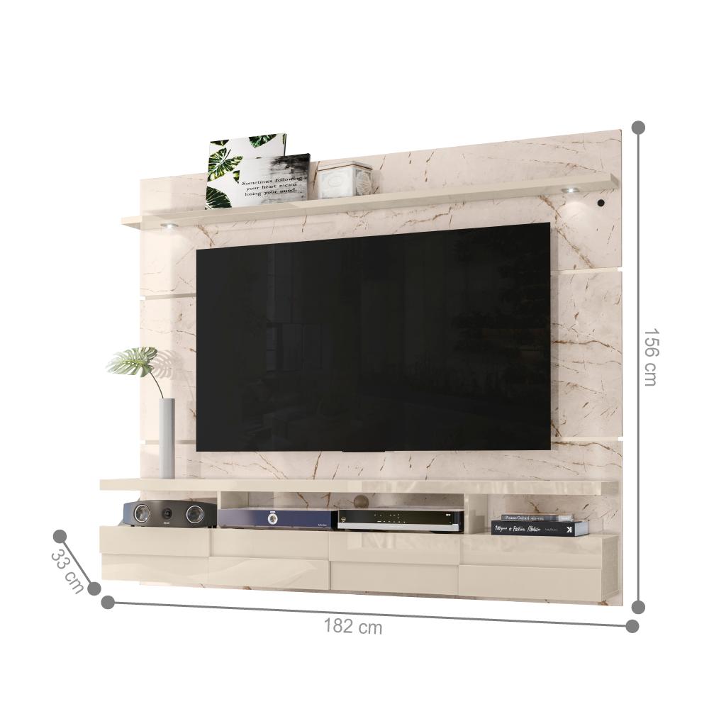 Home para TVs até 60 Polegadas Suspenso Saga Calacata Off-White