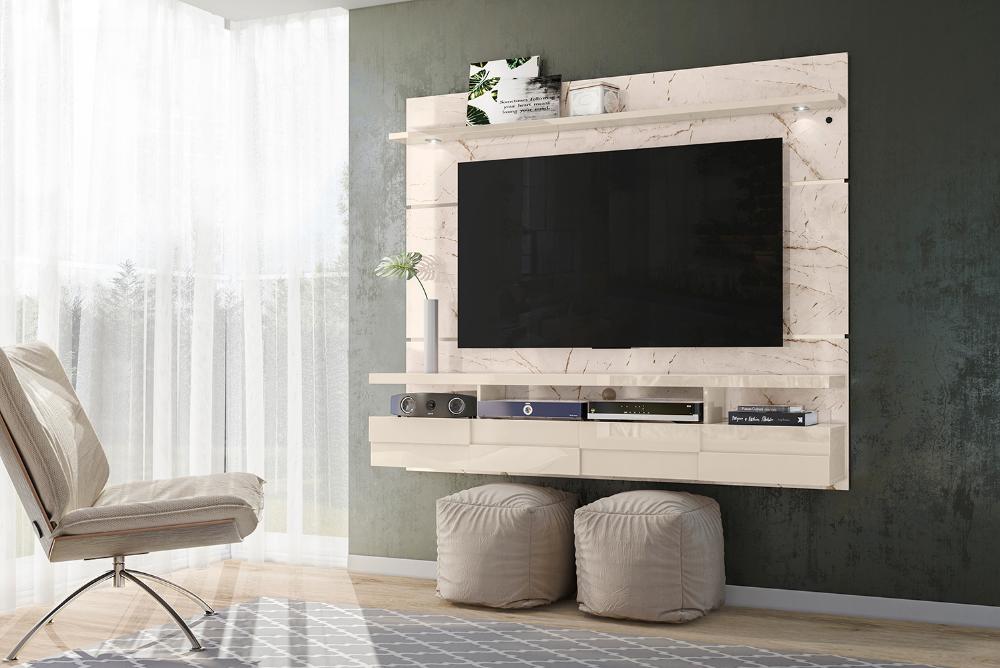 Home para TVs até 60 Polegadas Suspenso Saga Calacata Off-White