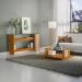 Kit Aparador para Sala e Mesa de Centro Tampo de Vidro Foz Cinamomo/Off White