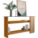 Kit Aparador para Sala e Mesa de Centro Tampo de Vidro Foz Cinamomo/Off White
