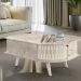 Mesa De Centro Para Sala 2 Portas 3071 Calacata Off White MDT