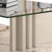 Mesa de Centro Frizz Calacata/Off White com Tampo de Vidro - Madetec