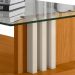 Mesa de Centro Frizz Cinamomo/Off White com Tampo de Vidro - Madetec