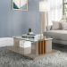Mesa de Centro Frizz Madetec Com Tampo de Vidro