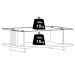 Mesa de Centro Tampo Vidro Retangular Foz Cinamomo/Off White