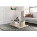Mesa de Centro com Vidro Atenas Calacata Off-White