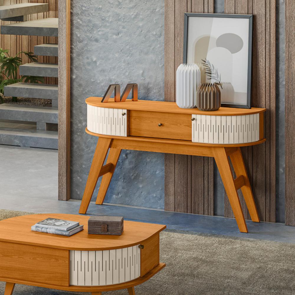 Mesa de Centro e Aparador Toronto Cinamomo Off White