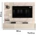 Painel Bancada Suspenso Para TV 65 Polegadas 2861 Calacata Off White Madetec