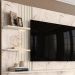 Painel Bancada Suspenso Para TV 65 Polegadas 2861 Calacata Off White Madetec