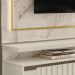 Painel Bancada Suspenso Para TV 75 Polegadas 2851 Calacata Off White Madetec