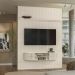 Painel Bancada Tv 65 Pol 244x179cm Monte Carlo Calacata Off White MADETEC