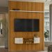 Painel Bancada Tv 65 Pol 244x179cm Monte Carlo Cinamomo Off White MADETEC