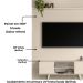Painel Bancada Tv 65 Pol 245x179 cm Panorama Calacata Off White MADETEC