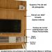 Painel Bancada Tv 65 Pol 245x179 cm Premium Cumaru Opala MADETEC