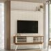 Painel Bancada Tv 65 Pol 245x179 cm Premium Naturale Off White MADETEC