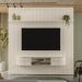 Painel Bancada Tv 75 Pol 245x238 cm Bugatti Calacata Off White MADETEC