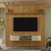 Painel Bancada Tv 75 Pol 245x238 cm Bugatti Cumaru Opala MADETEC