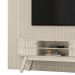 Painel Bancada Tv 75 Pol 245x238 cm Laguna Calacata Off White MADETEC