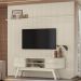 Painel Bancada Tv 75 Pol 245x238 cm Laguna Calacata Off White MADETEC