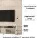 Painel Bancada Tv 75 Pol 245x238 cm Prestige Calacata Off White MADETEC