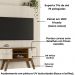 Painel E Bancada Tv 65 Pol 245x179 cm Silverstone Naturale Off White MADETEC