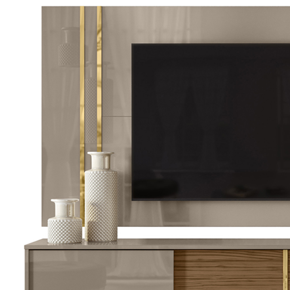 Painel Rack Bancada Tv 60 Pol 160 cm Cronos Fend Naturale MADETEC 