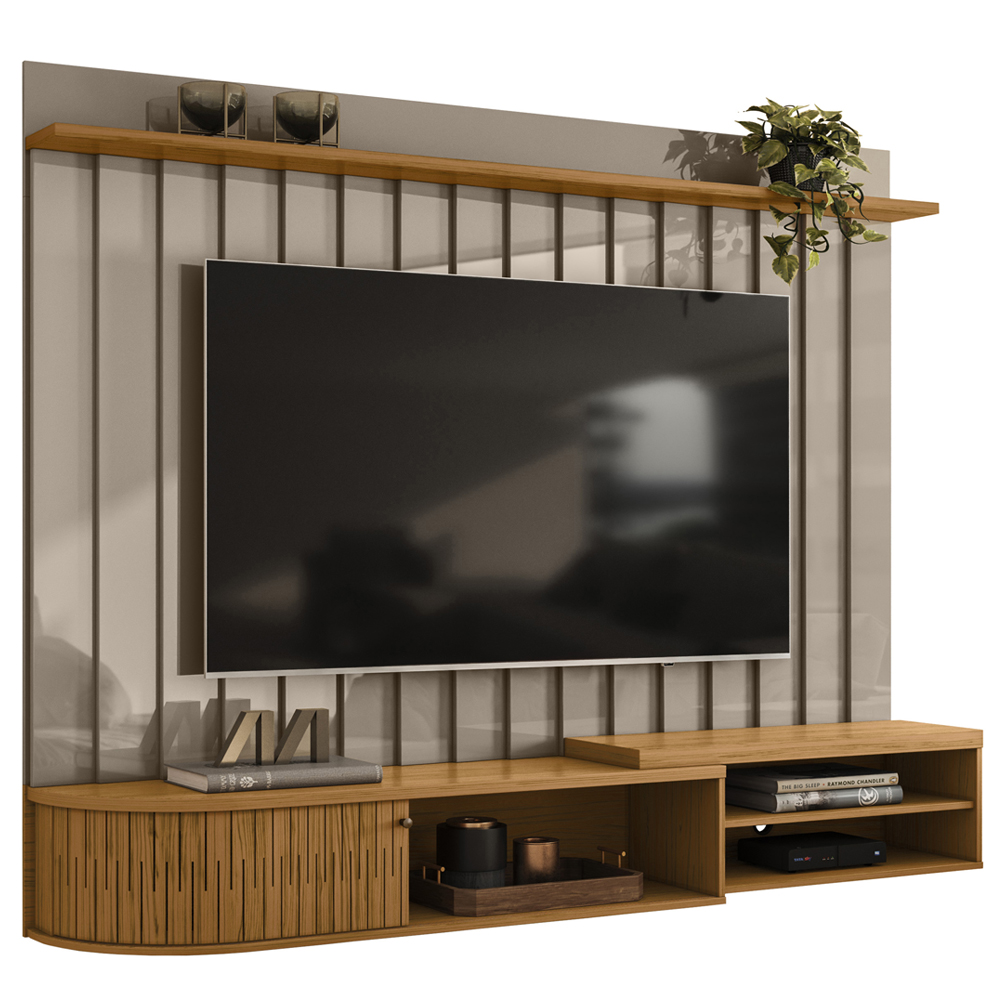 Painel Suspenso TV 75 Pol 207 cm 2901 Fenddi Naturale MDT