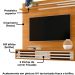 Painel Suspenso Tv 55 Pol 136 cm Sublime Cinamomo Off White MADETEC
