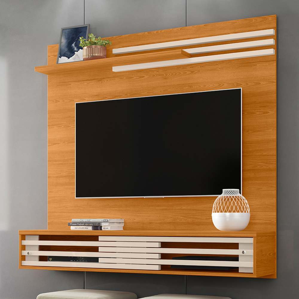 Painel Suspenso Tv 55 Pol 136 cm Sublime Cinamomo Off White MADETEC