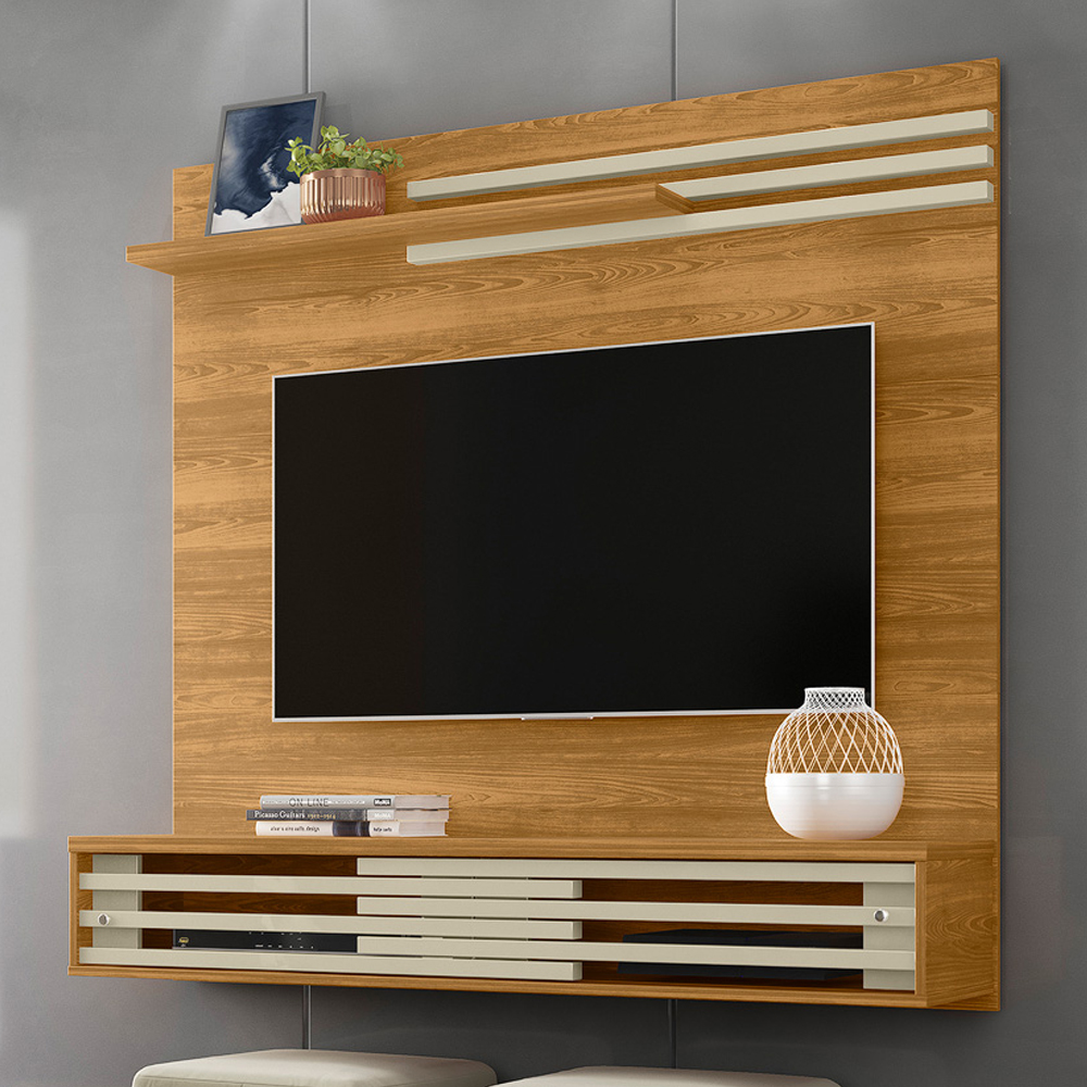 Painel Suspenso Tv 55 Pol 136 cm Sublime Cumaru Opala MADETEC