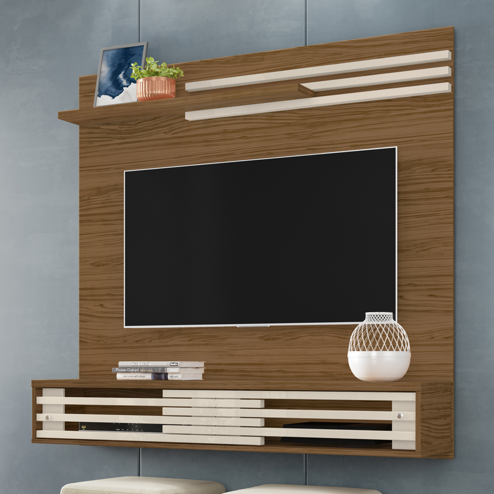 Painel Suspenso Tv 55 Pol 136 cm Sublime Naturale Off White MADETEC