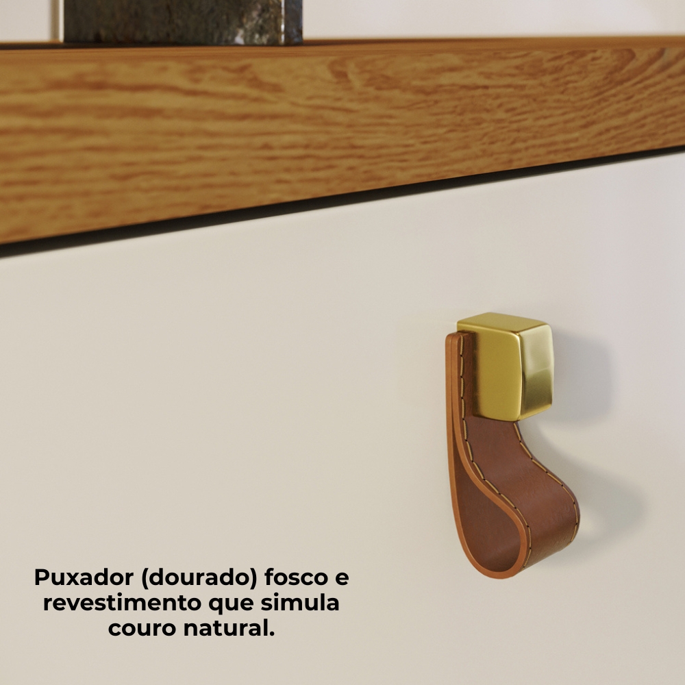 Painel Suspenso Tv 55 Pol 1P 141 cm Iris Cinamomo Off White MADETEC