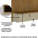 Painel Suspenso Tv 55 Pol 1P 141 cm Iris Cumaru Opala MADETEC