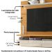 Painel Suspenso Tv 60 Pol 1P 182 cm Lana Cinamomo Off White MADETEC