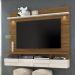 Painel Suspenso Tv 60 Pol 1P 182 cm Lana Naturale Off White MADETEC