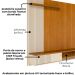 Painel Suspenso Tv 65 Pol 1P 160 cm Aurora Cinamomo Off White MADETEC