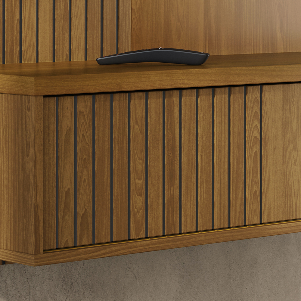 Painel Suspenso Tv 65 Pol 1P 160 cm Aurora Cumaru MADETEC
