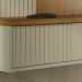 Painel Suspenso Tv 65 Pol 1P 160 cm Aurora Cumaru Opala MADETEC
