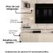 Painel Suspenso Tv 65 Pol 3P 200 cm Atena Calacata Off White MADETEC