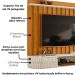 Painel Suspenso Tv 75 Pol 207 cm Imola Cinamomo Off White MADETEC